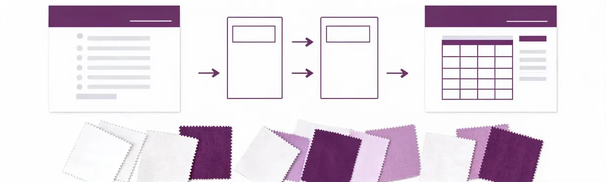 Illustrated buyer brief to supplier response communication route